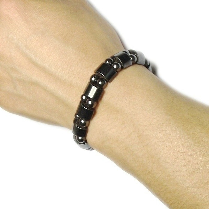 Gelang Elastis Manik-Manik Energi Klasik Hematite Untuk Pria Wanita Manik-Manik Magnetik Pelangsing Perawatan Kesehatan Bracelets Jewelry