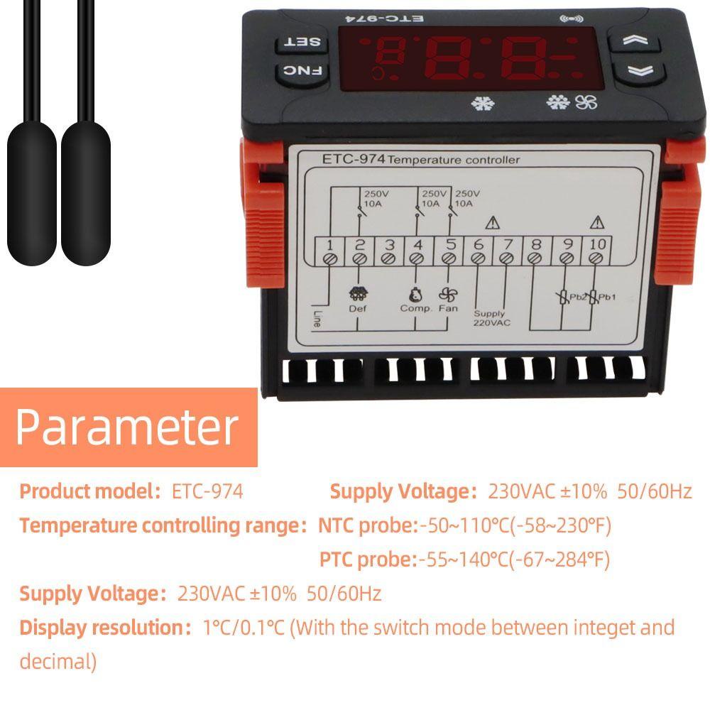 TOP Digital Temperature Controller 220V Kulkas NTC Thermoregulator