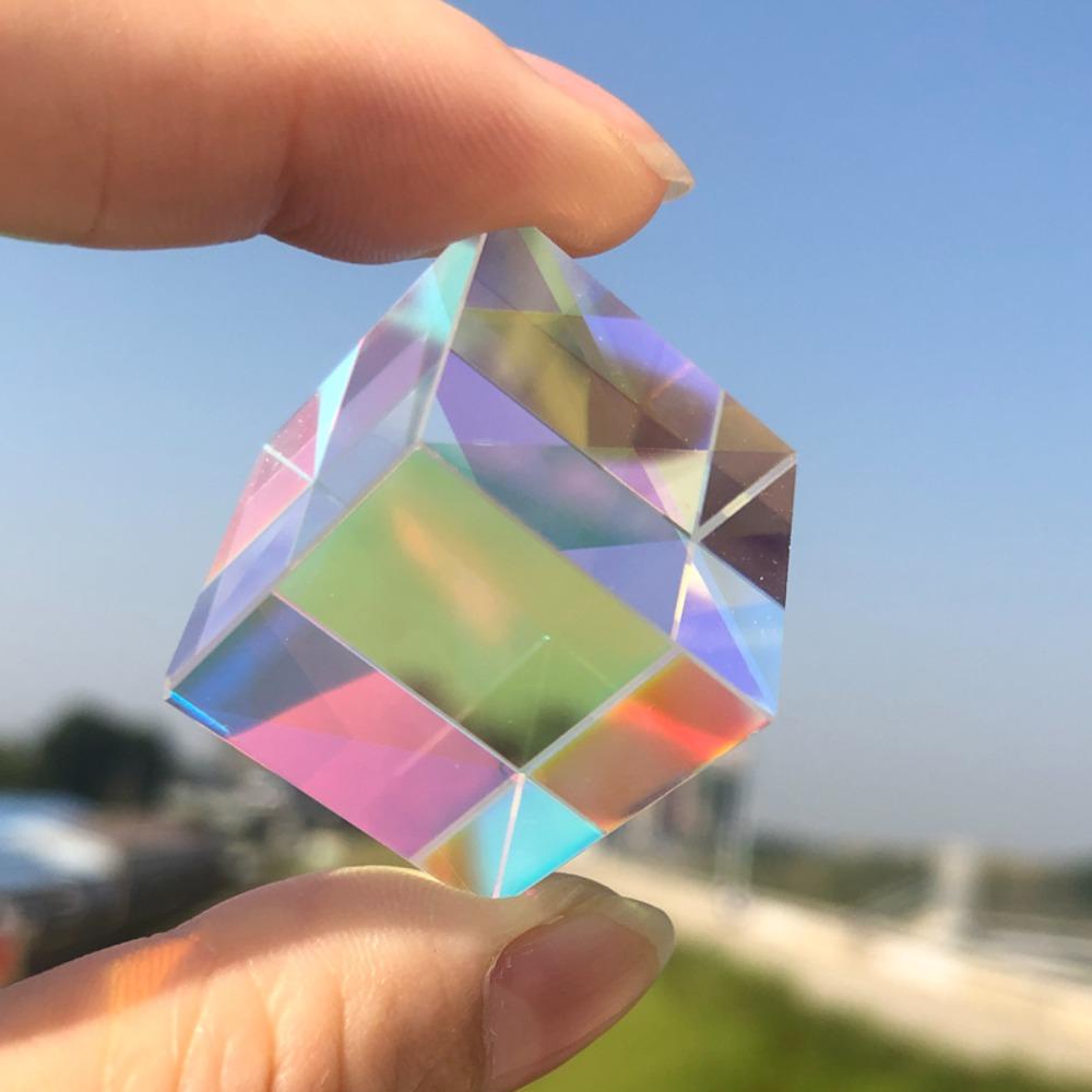 Populer Magic Prism Cube Mainan RGB Combiner Splitter Sun Catcher X-Cube Dichroic Cube