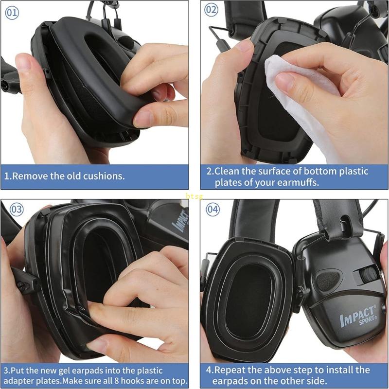 Bt Bantalan Telinga Bahan Silikon Lembut Earpads Cover Untuk Howard Leight by Impact Headset