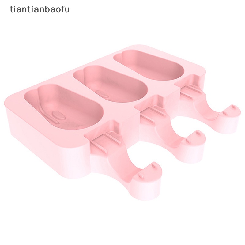 [tiantianbaofu] Kartun Es Krim Cetakan Silikon Popsicle Cetakan Reusable Mould Summer Party Kids Boutique