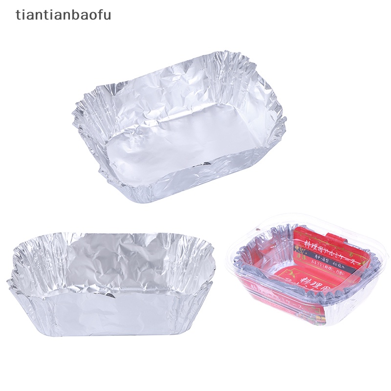 [tiantianbaofu] 40pcs Sekat Kotak Makan Foil Timah Bento Bundle Lunch Box Sekat Untuk Bekal Anak Butik