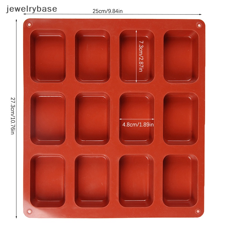 [jewelrybase] 12rongga Non Mini Brownie pan Loyang Roti Silikon Mini Loaf baking pan Butik