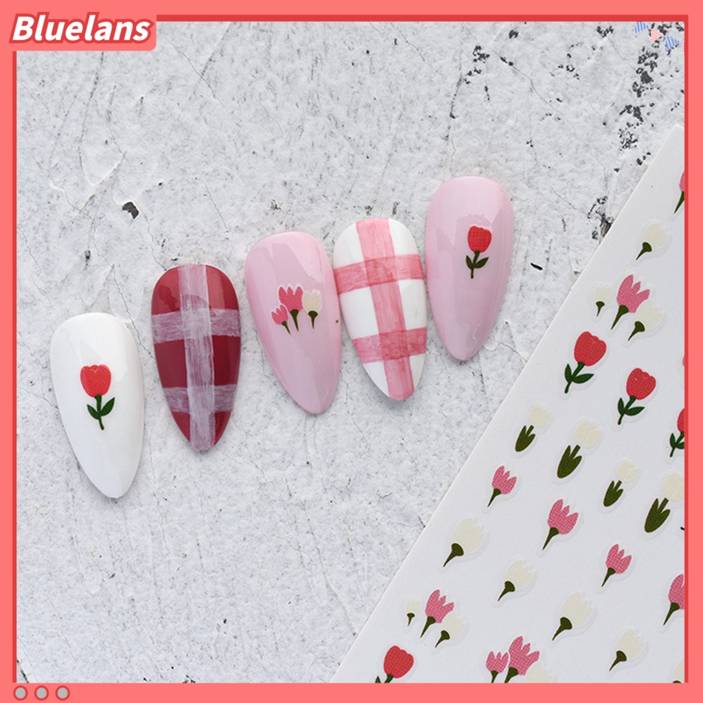 [BLM] Nail Art Stiker Indah Pola Bunga Perekat Diri Bunga Stiker Perekat Kuku Perlengkapan Kuku