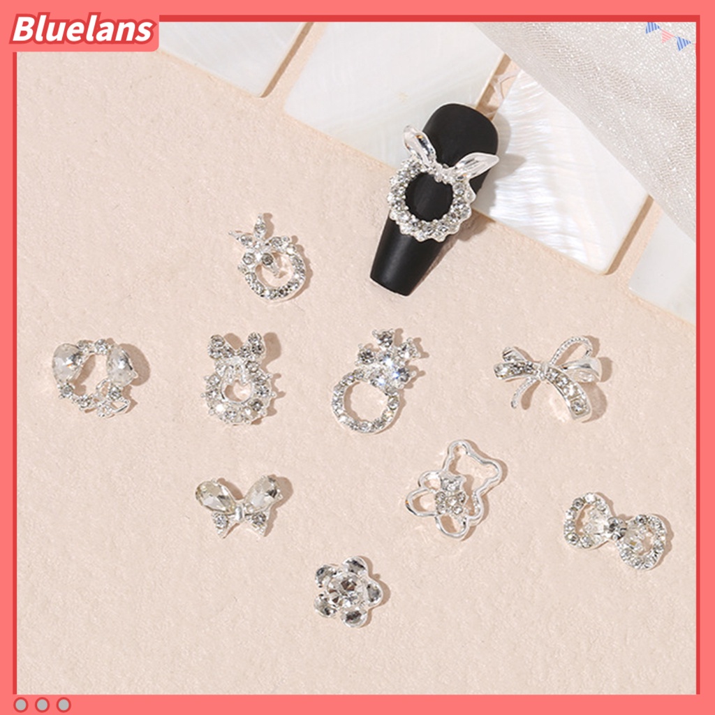 [BLM] 20pcs Hiasan Kuku Bentuk Halus Tahan Karat Alloy Bow-knot Wreath Nail Art Dekorasi Manicure Designs Perlengkapan Kuku