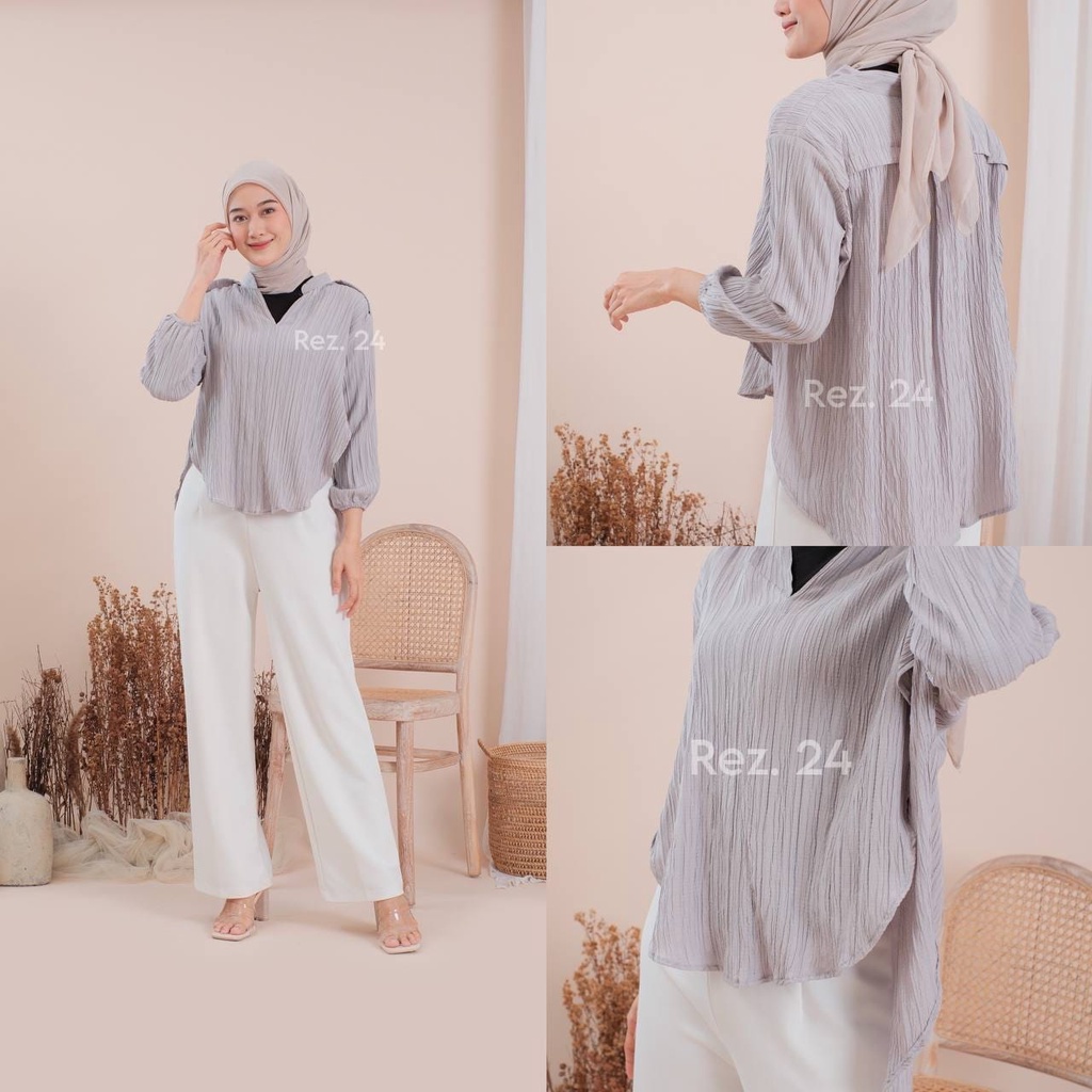 LIVIA BLOUSE | BLOUSE LADY CRUSH | ATASAN WANITA KOREA