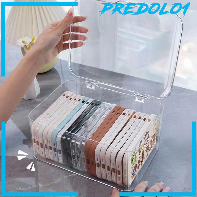 [Predolo1] Kotak Penyimpanan Bening Organizer Untuk Kamar Mandi, Ruang Kerajinan Tahan Lama Tempat Serba Serbi