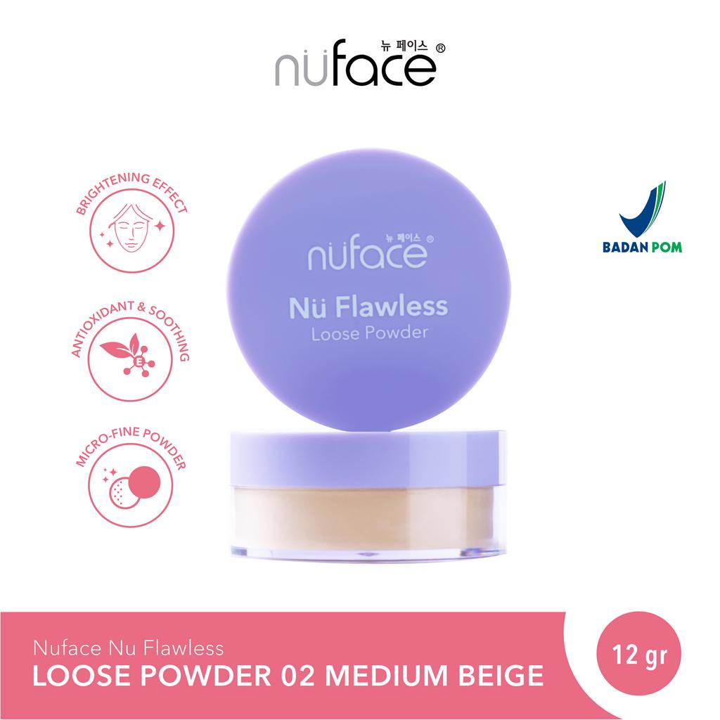 Nuface Loose Powder BPOM Light Beige /Medium Beige /Warm Beige