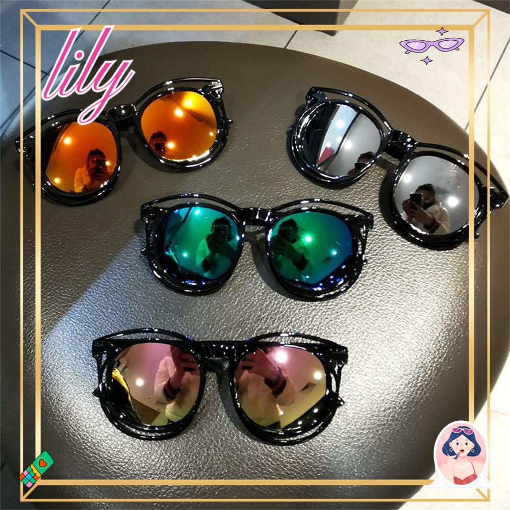 Lily Anak Kacamata Hitam Warna-Warni Lucu Fashion Liburan Luar Ruangan Kartun Anak-Anak Eyewear