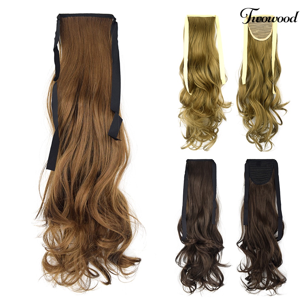 Twowood 20inch Serat Sintetis Klip in Curly Ponytail Wig Palsu Hair Extension Sopak