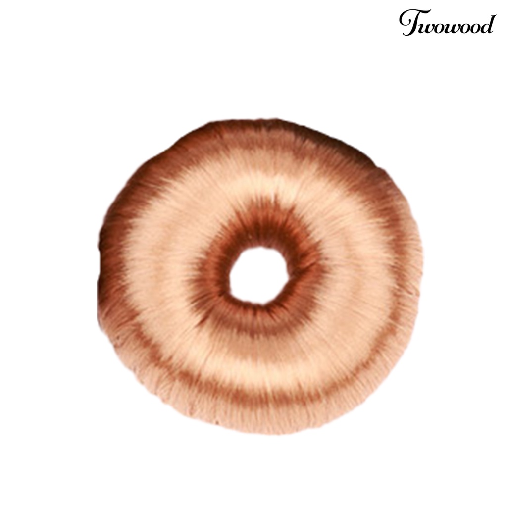 Twowood Hair Ring Bagus Elastis Gaya Rambut Memperbaiki Resin Wig Rambut Donat Untuk Wanita