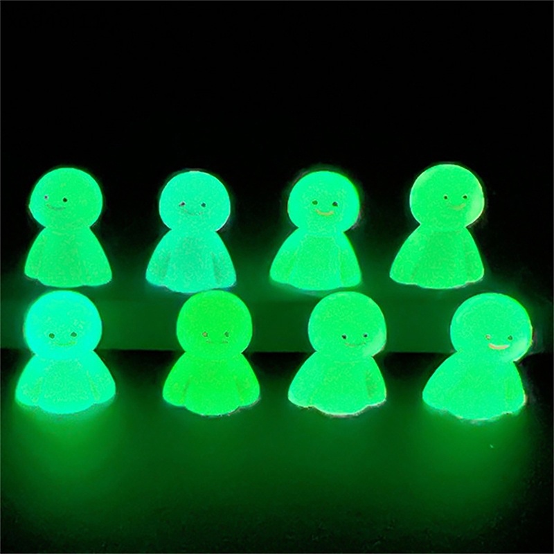 Xo 2/5Pcs Luminous Sunshine Doll Ornamen Mini Warna Kartun Boneka Mikro Lanskap Dekorasi Rumah Boneka Miniatur Mainan OL