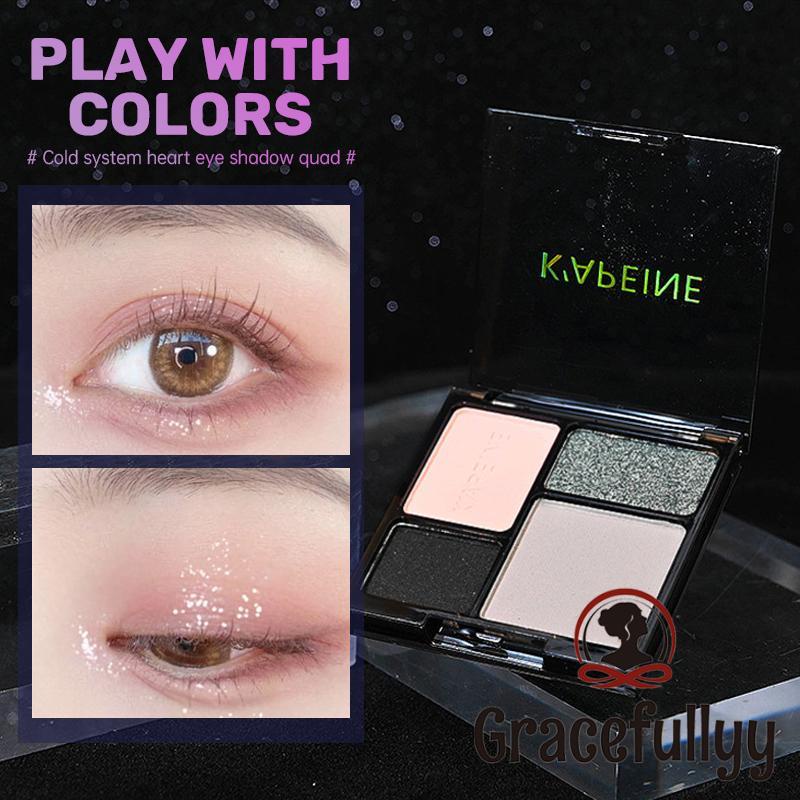 [COD]K'APEINE Eyeshadow Palette 4 Warna Matte Highlight Korea Eyeshadow Palette Murah Waterproof Glitter Matte Highlight-GY