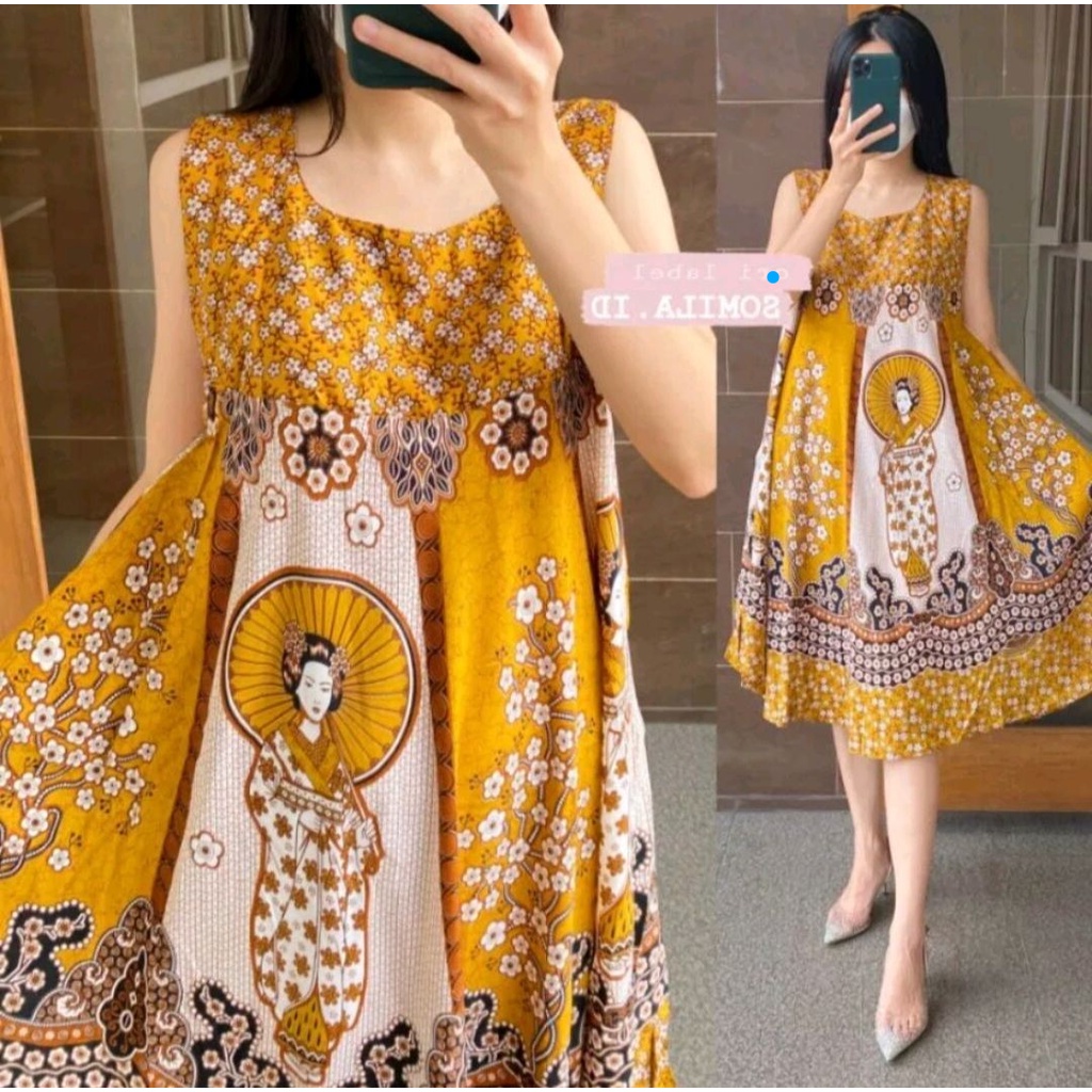 fashion wanita panjang/DASTER TANPA LENGAN SOMILA