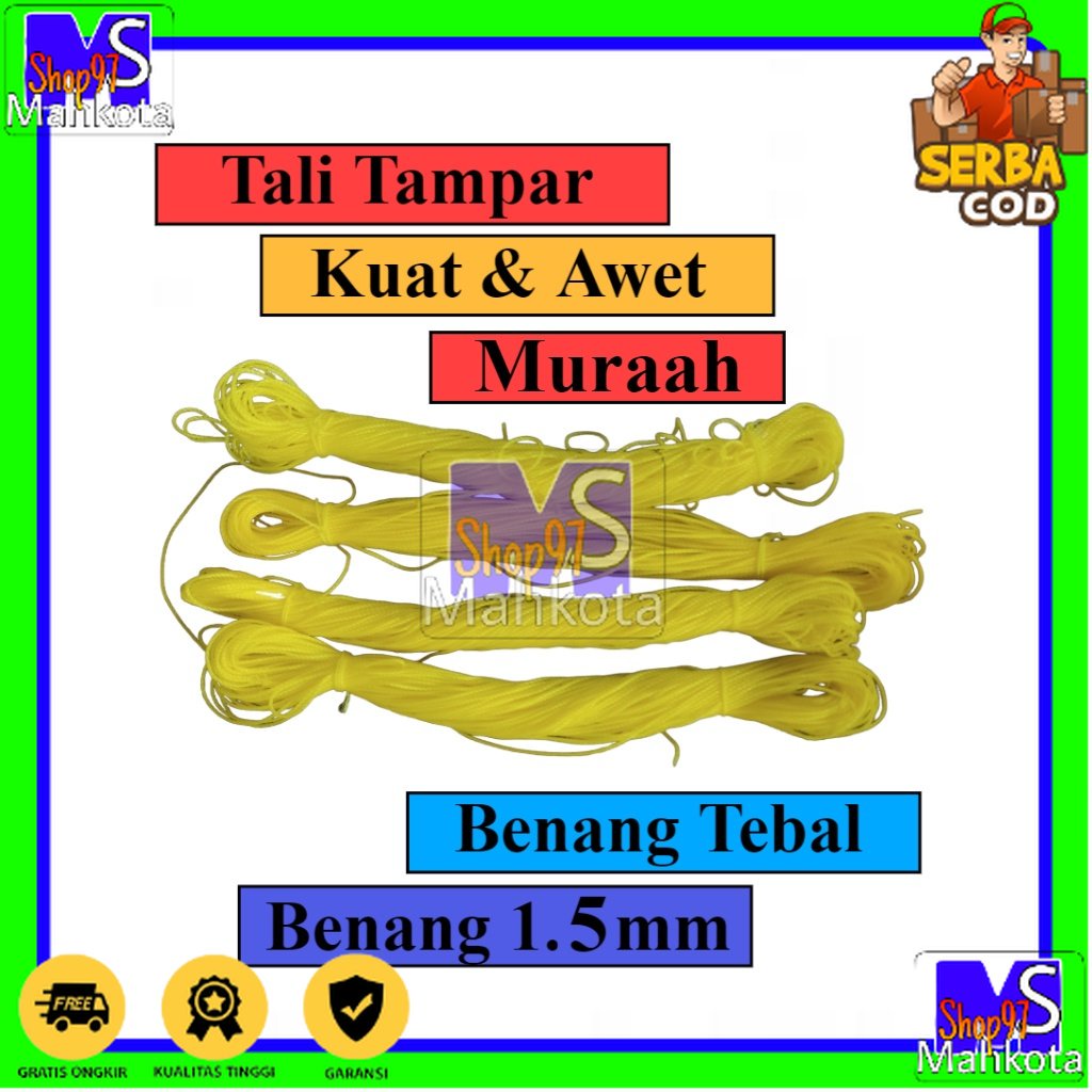 

チ SEA GULL tali tampar serbaguna, tali tampar bangunan, tali tampar 1.5 mm per 1pcs (50meter) ろ
