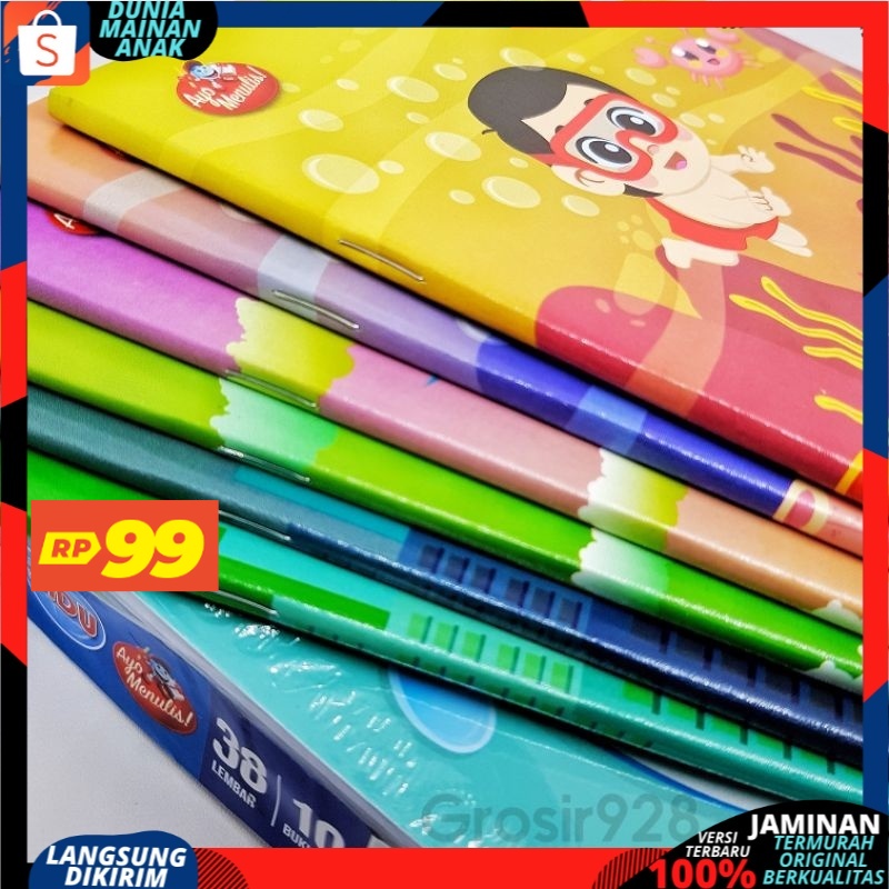 ( PROMO 99 ) Buku tulis 38 lembar SIDU 1pcs / ukuran standard  / buku sekolah / 38lembar Termurah