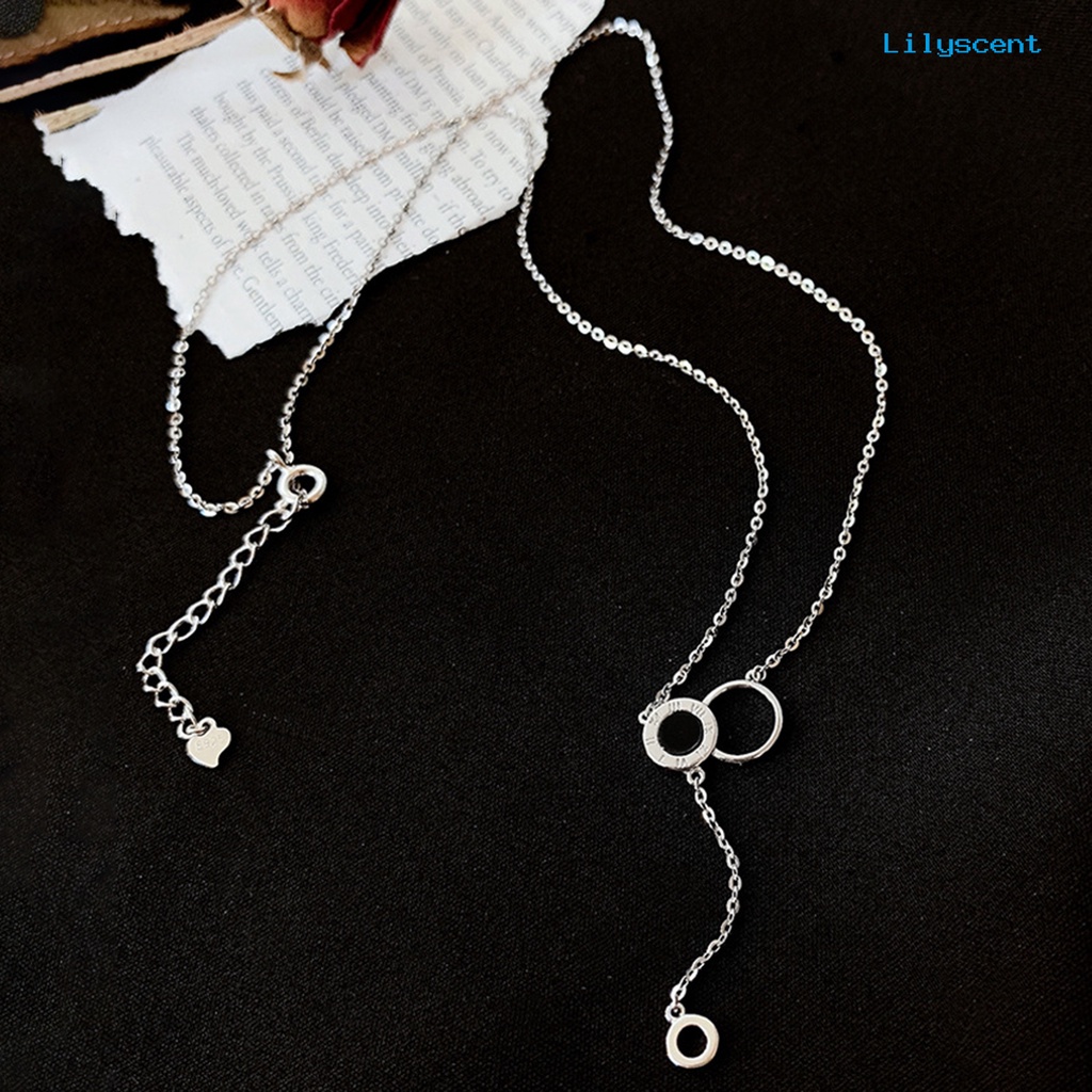 [LS]Pendant Kalung Geometris Cincin Liontin Temperamen Kesederhanaan Pengerjaan Halus Leher Dekorasi Hypoallergenic Minimalis Pesona Kalung Perhiasan Aksesori