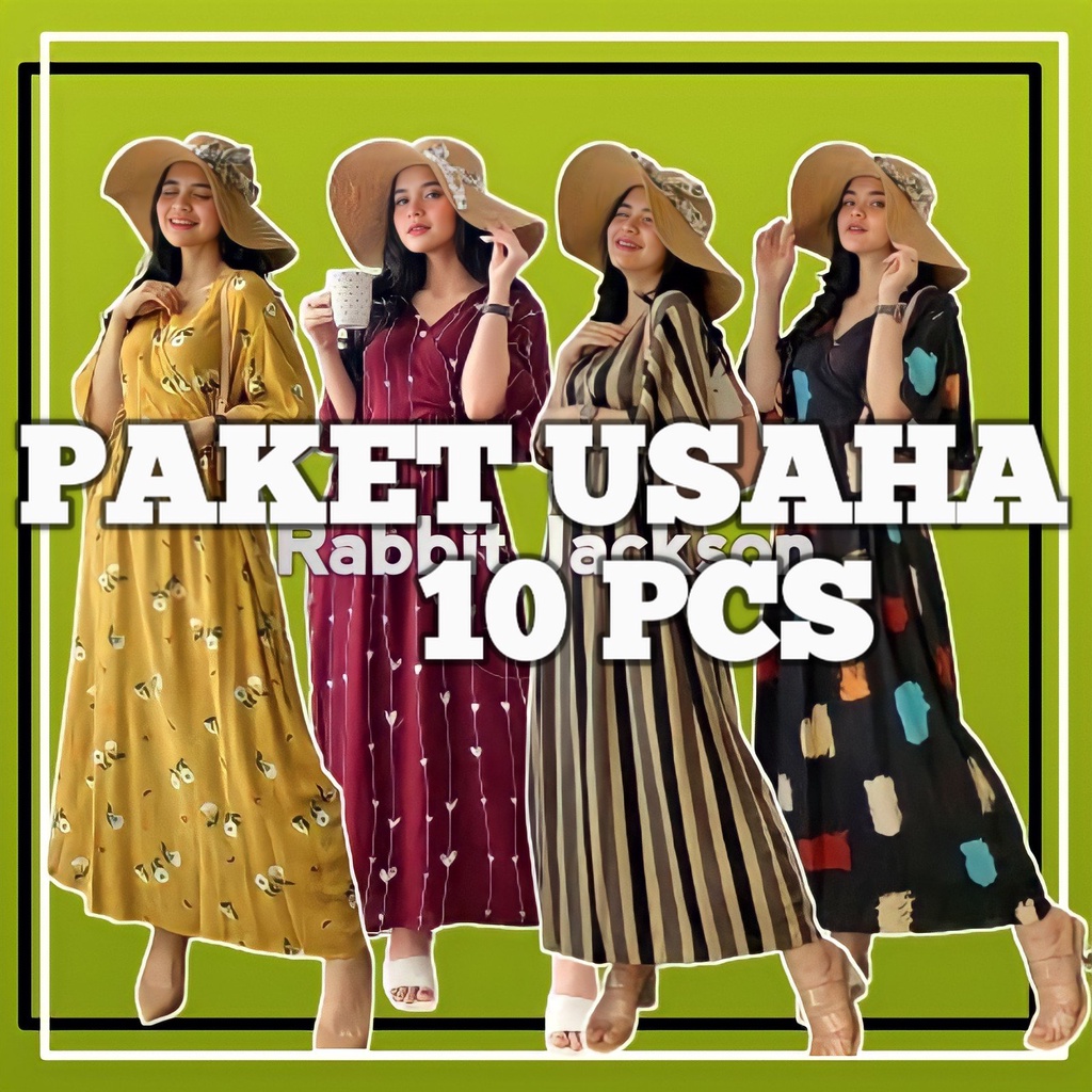 10 PCS PAKET USAHA GROSIR DASTER KIMONO