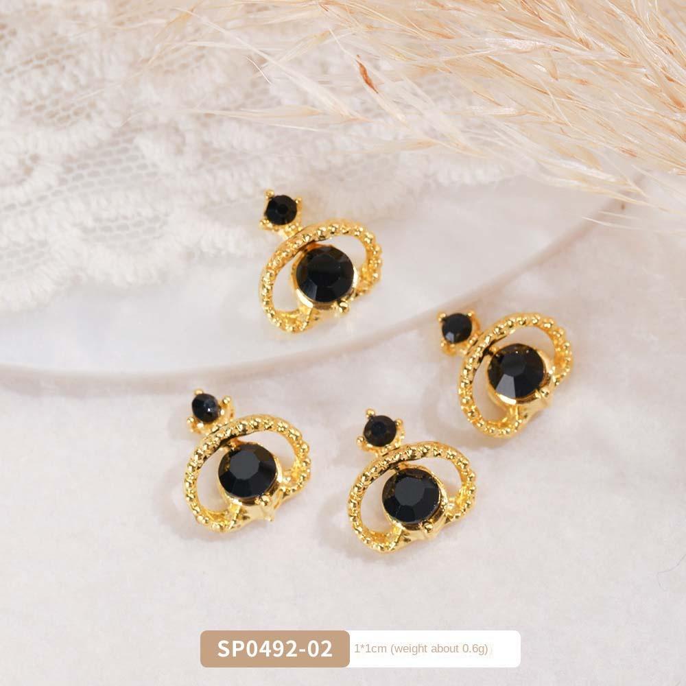 Mxbeauty Planet Kuku Berlian Imitasi Wanita 10 Pcs Pesona Kuku Manikur Aksesoris Logam Nail Art 3D Nail Art Drills