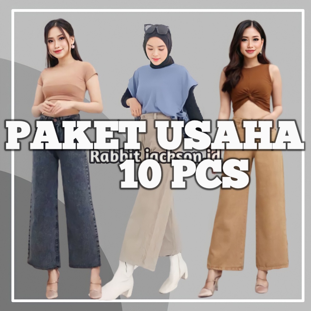 10 PCS PAKET USAHA KULOT JEANS