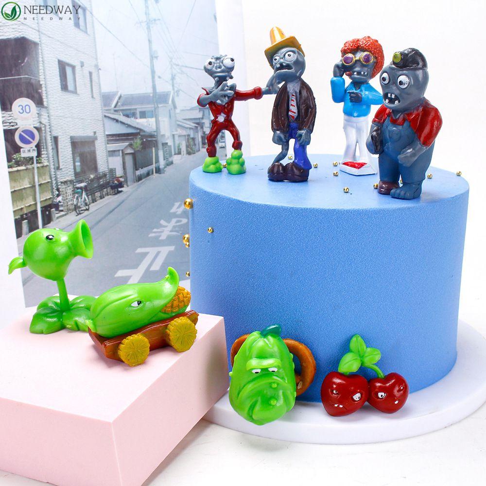 Needway Plants vs Zombies PVC Mainan Hadiah Angka Mainan Model Musim Dingin Mainan Melon Launching Plants