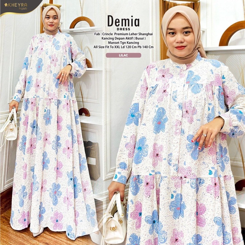 DEMIA DRESS jumbo ORI KHEYRA | Ld120 Crinkle Airflow Premium