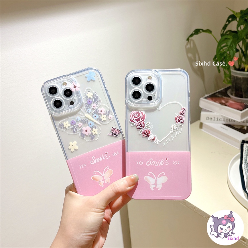 Redmi 12C 10C 10A 10 Note12 11 11s 10 9 8 7Pro 9T 9C 9A 9 A1 Xiaomi 12 11 Lite 11T 10T Poco F3 M3 M4 F3 X3 X4Pro Fashion Ins Love Butterfly Silicon Phone Case Lembut TPU Sarung