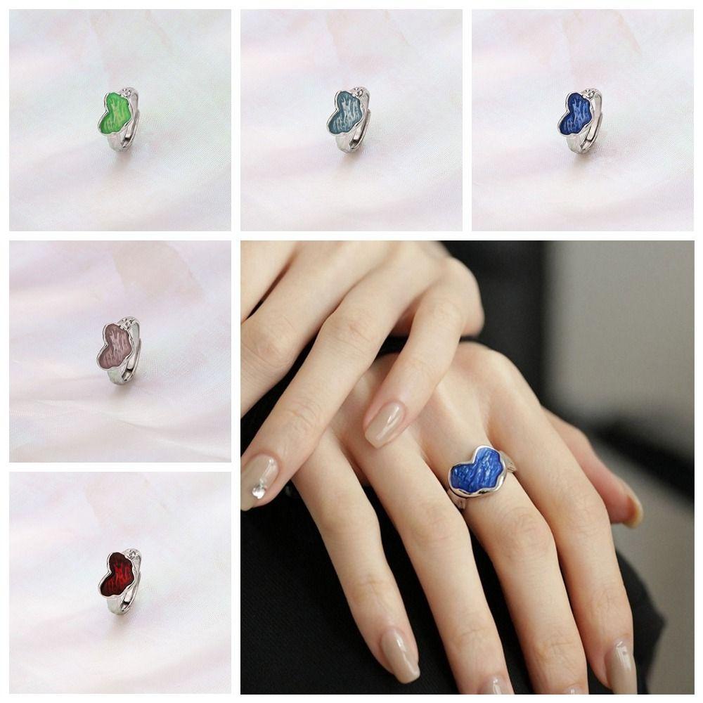 Mxbeauty Wanita Pembukaan Cincin Kepribadian Retro Hati Trendi Niche Desain Gadis Hadiah Gadis Tembaga Y2k Ring