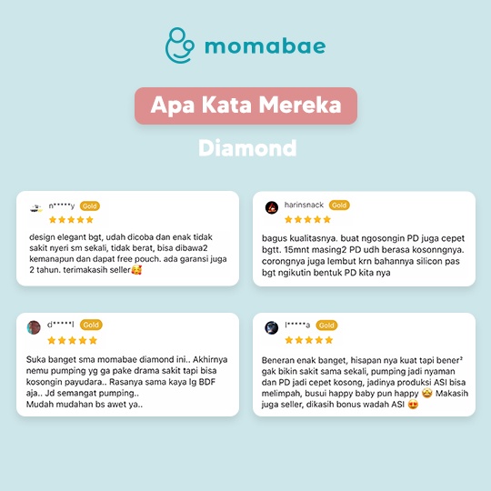 MOMABAE DIAMOND Pompa ASI Portable Elektrik / Breast Pump Electric / Pumping ASI Elektrik Portable