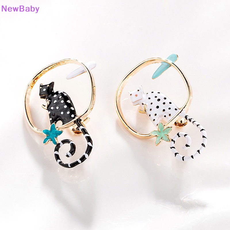Newbaby Fashion Enamel Kartun Setg Kucing Bros Pin Perhiasan Tas Dekorasi Hiasan Hadiah ID