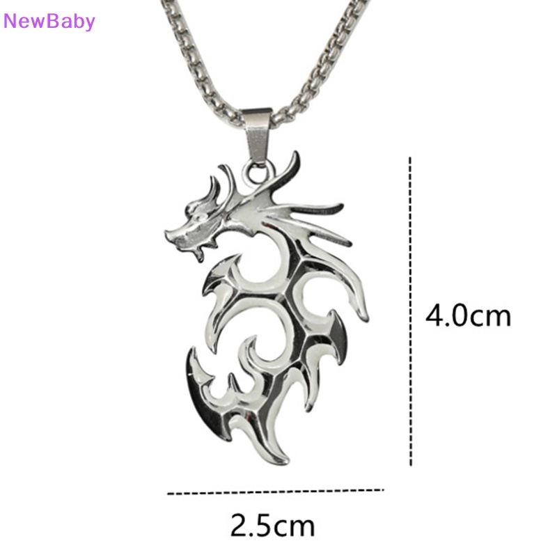 Newbaby Glow Flame Dragon Kalung Kepribadian Punk Glow Liontin Untuk Wanita Pria Glow In The Dark Hewan Sweater Rantai Bersinar Kalung Hiphop Perhiasan Aksesoris ID