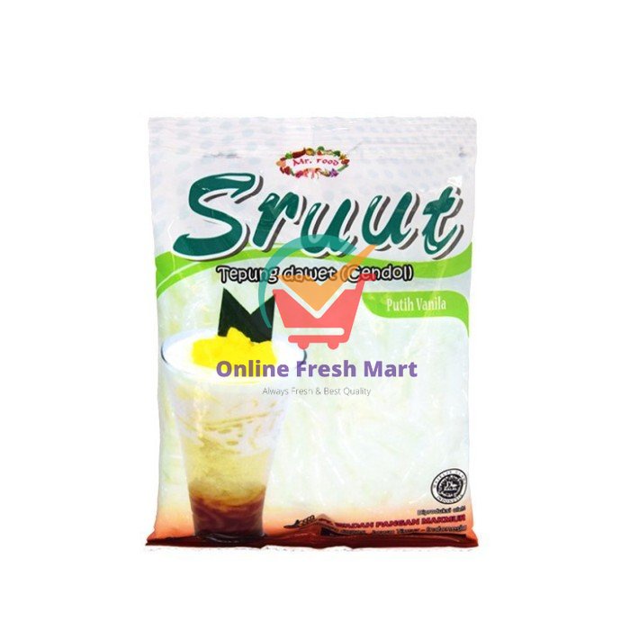 

Tepung Cendol Dawet Sruut Mr. Food [100 gr] - Putih Vanilla - Online Fresh Mart Denpasar