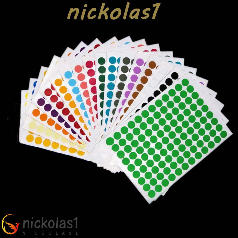 Nickolas1 Stiker Craft DIY Dekorasi Pesta Mix Color Gift Tag Label Penyegelan Bulat