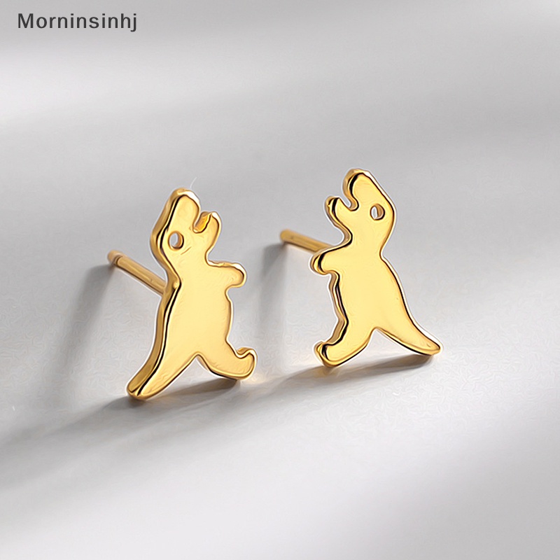 Mornin Anting Pejantan Dinosaurus Kecil Fashion Sederhana Anting Mini Dinosaurus Perempuan id