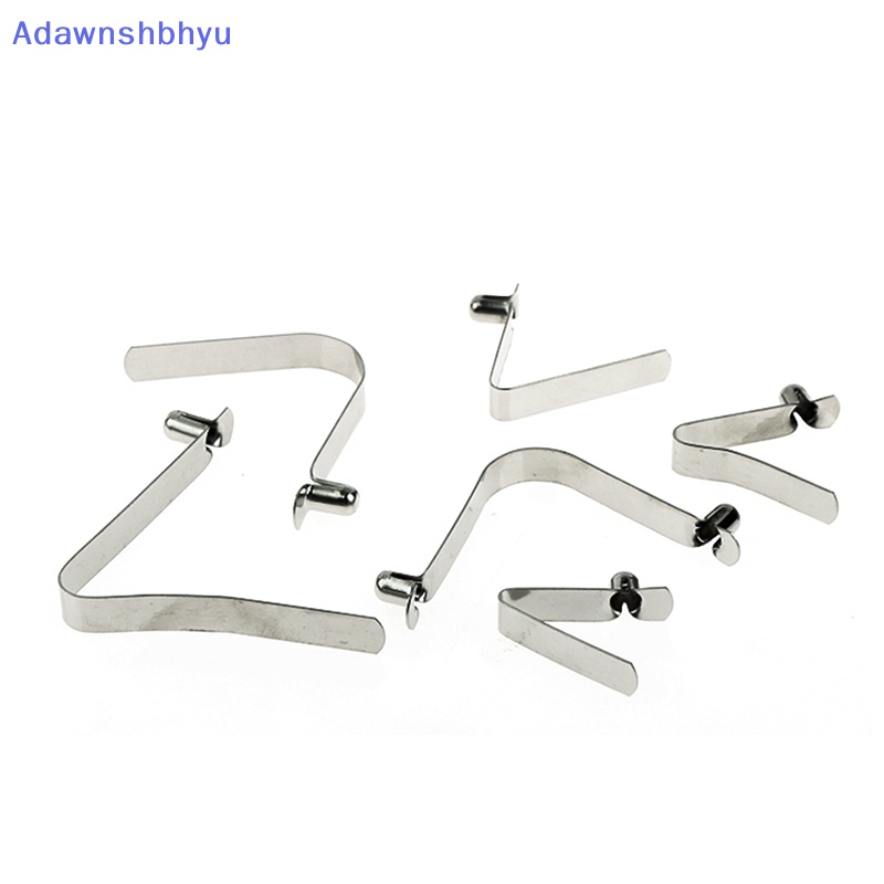 Adhyu 10Pcs V-shaped Spring Buckle 6mm Spring Buckle Steel Sheet Lembaran Pegas Vertikal V-shaped Posisi Spring Sheet ID