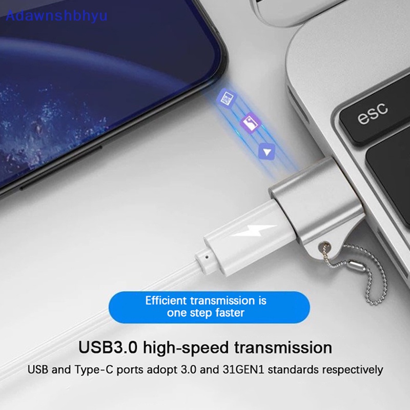 Adhyu 1pc OTG Tipe C To Micro USB Cable Converter Tipe C To USB 3.0 OTG Adapter ID