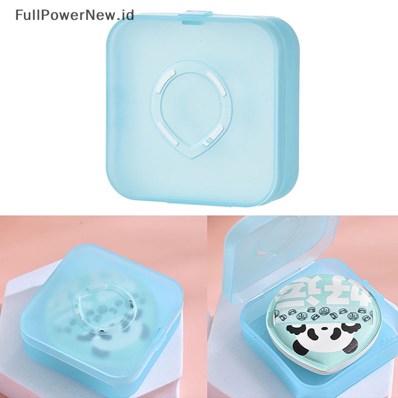 Power 1pcs box Puff Kosmetik Makeup Sponge Bedak Puff Tempat Pengeringan Display Storage ID