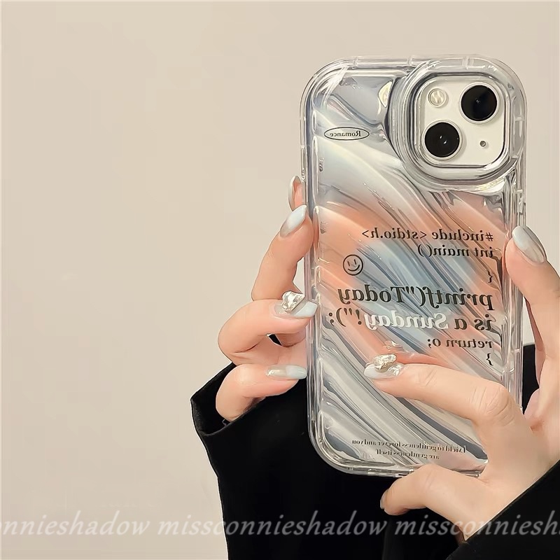 Case Kartu Laser Kreatif Kompatibel Untuk IPhone 7Plus XR 12 14 13 11 Pro MAX 6 6S 8 7 Plus X XS MAX 8Plus SE 2020 3D Stereo Kerut Romantis Mewah Dazzle Warna Cinta Hati Case