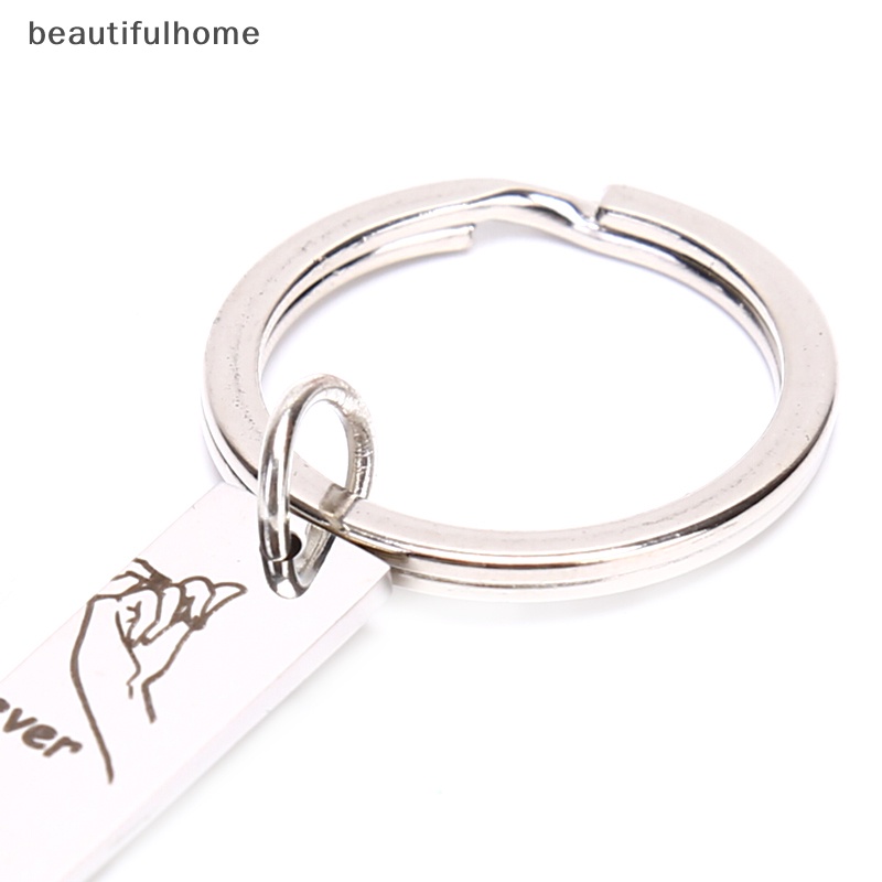 {beautifulhome} 2pcs /set Grafir King Queen Forever Love Keyring Gantungan Kunci Hadiah Untuk Pasangan.