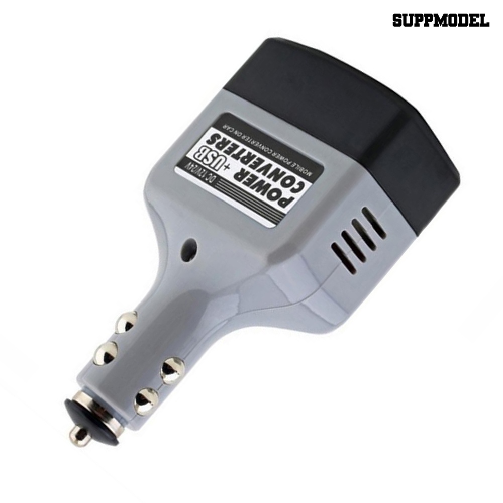 [SM] Adaptor Charger Konverter Power Inverter Mobil Portable DC 12V /24V to AC 220V USB