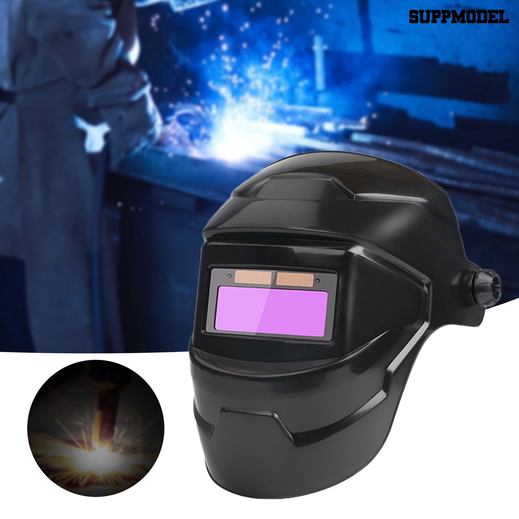 [SM] Helm Las Tenaga Surya Auto Darkening LCD Clear Welding Shield Tudung Gerinda Safety Gear