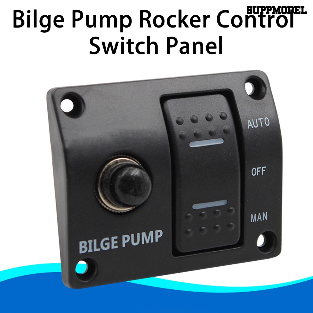 [SM]1 Set Bilge Pump Switch Auto/Off/Manual 2-speed DC Mode ABS Marine Bilge Pompa Panel Saklar Plat Yacht Aksesoris