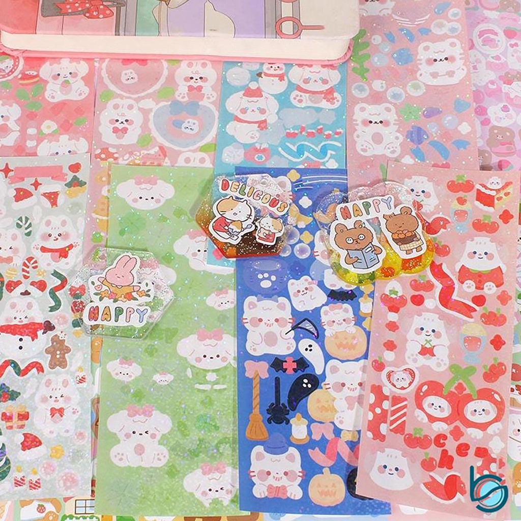 

Stiker Laser/Sticker Decoration for PC/Photo Card Transparent Stiker Pita Mengkilap - Best Stationary