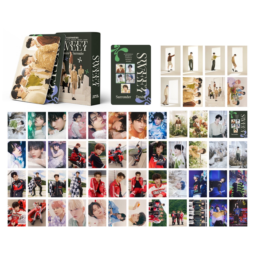 55pcs /box TXT SWEET Photocards Mini 2nd Japan Album Kartu Lomo Tomorrow X Together Kpop Postcards