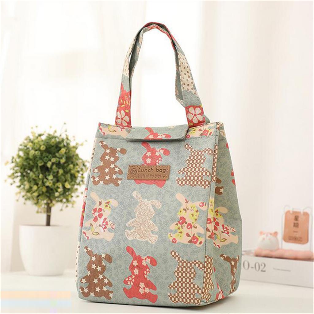 Tas Bekal Makanan / Tempat Bekal Makan / Lunch Bag Cooler Hampers / Tas Kotak Makanan floral