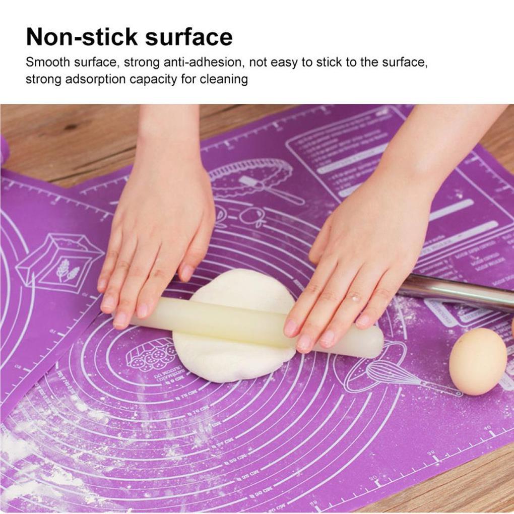 6045 cm Silicone Baking Mat Pastry Non-stick Kneading Sheet Alat Pembuat Non-Geser Rolling Pad Untuk Pizza Fondant