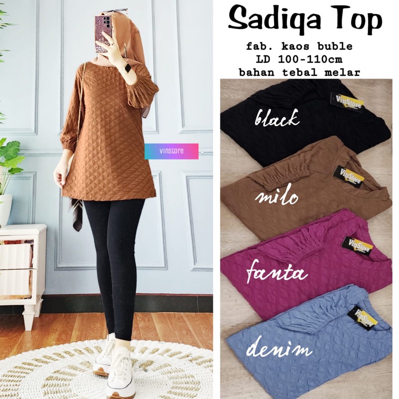 SADIQA TOP ORI VINSTORE | Kaos Buble