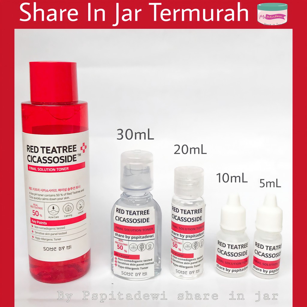 SHARE Some By Mi RED TEATREE Cicassoside TONER Final Solution Somebymi Red Tea Tree Share In Jar Ori