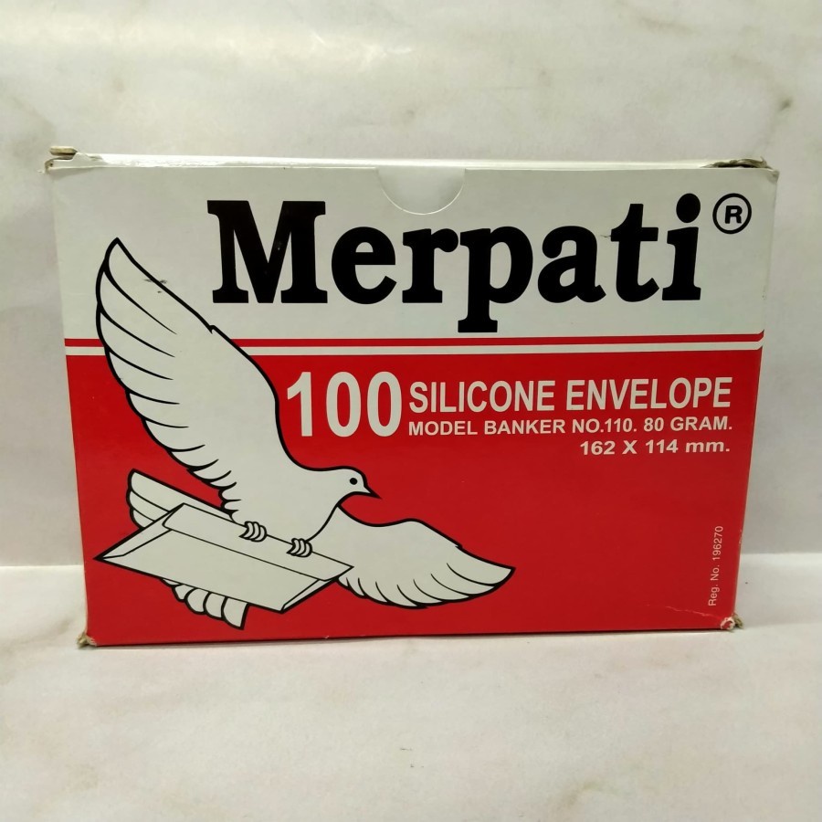 amplop putih merpati no. 110 162x114 mm