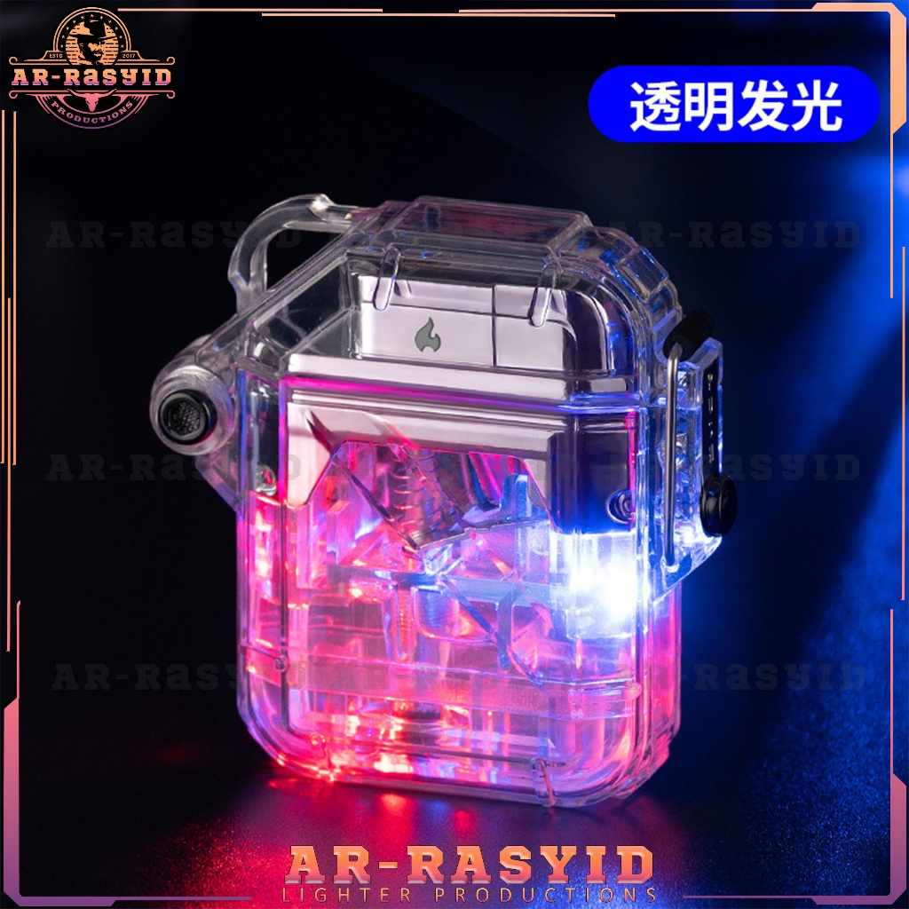 TERBARU! Korek Api Bara Gas LED Waterproof Transparent ZB-039